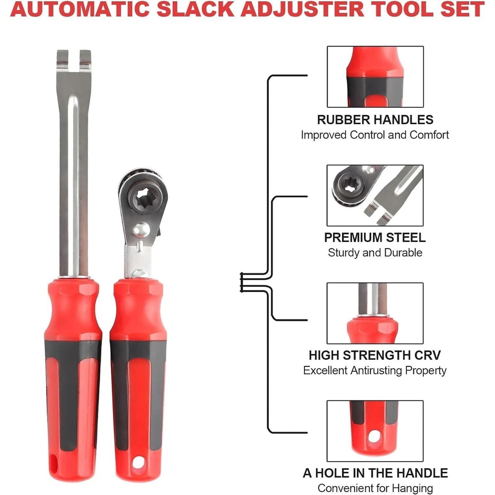 Automatic Slack Adjuster Release Hand Tool Set Ratchet Wrench Brake Adjustment Kit For Trucks 5