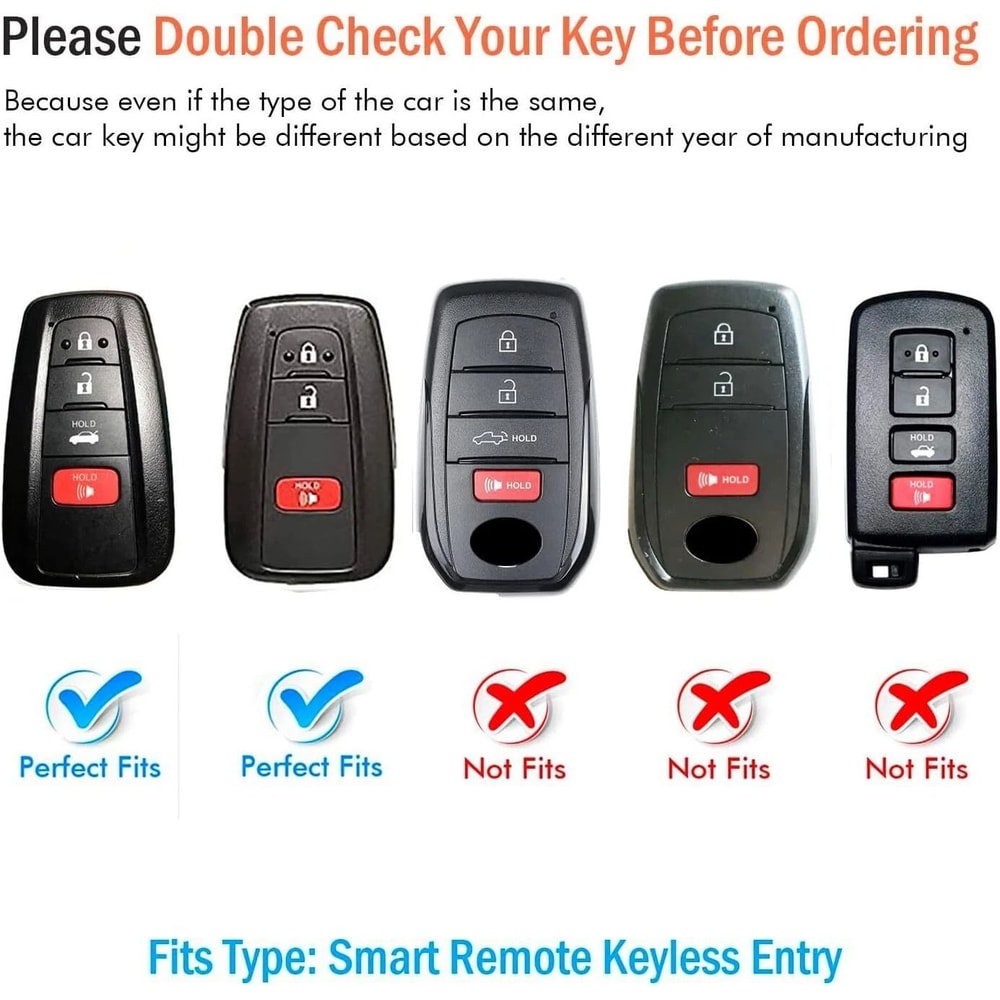 4 Button Smart Key Fob Cover For Toyota Camry Corolla RAV4 Durable Car Key Protection 6