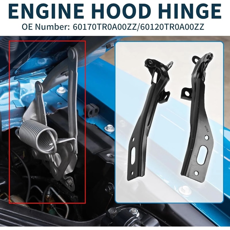 Set Of Hood Hinges Left Right For Honda Civic OEM Quality Replacement Parts 5