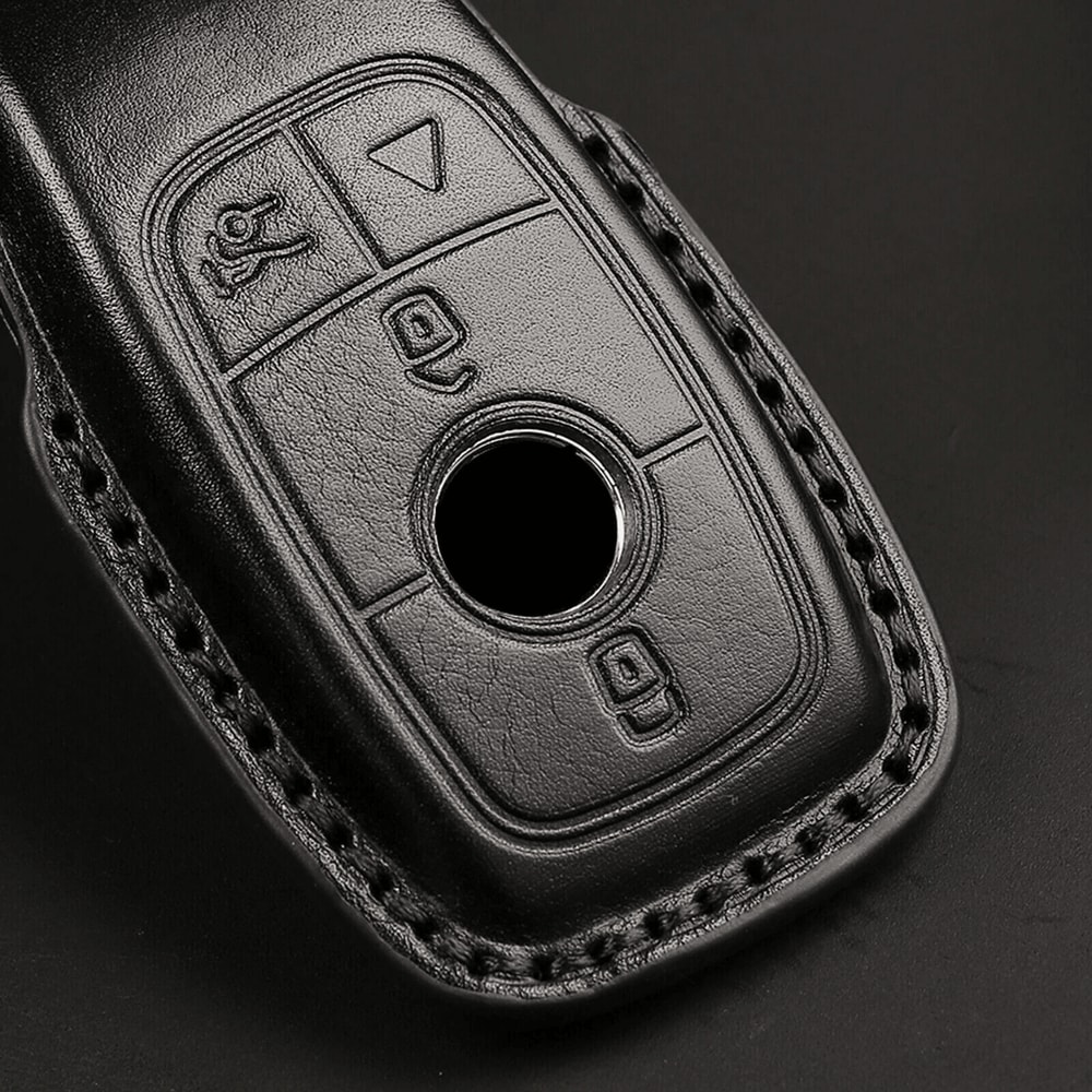 Genuine Leather Mercedes Key Fob Cover Smart Key Case 2
