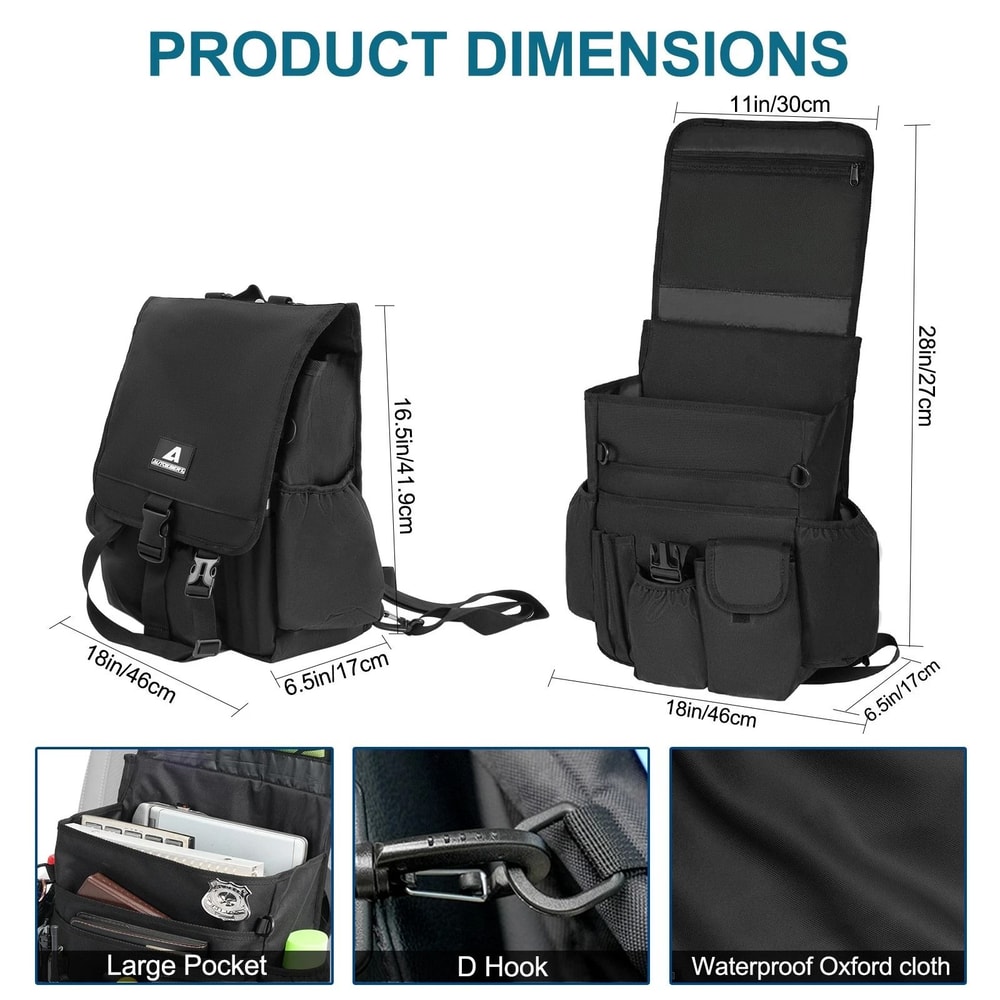 Car Seat Organizer Tactical Backpack For Police Duty Patrol Travel Gear 2