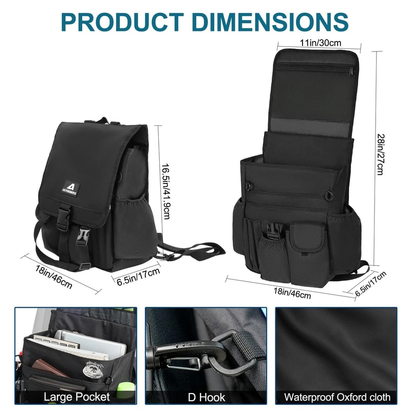 Car Seat Organizer Tactical Backpack For Police Duty Patrol Travel Gear 2