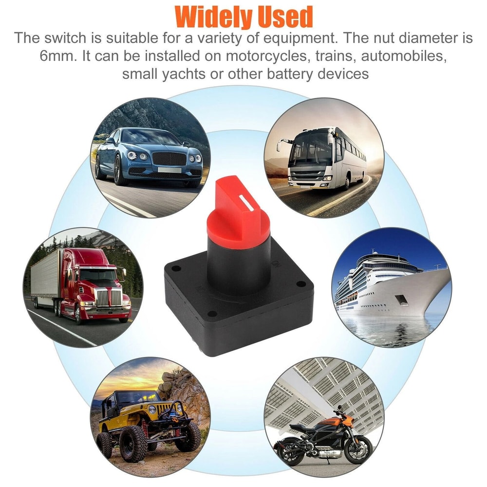 Battery Disconnect Switch Heavy Duty Battery Kill Switch For Car Boat RV Marine 2