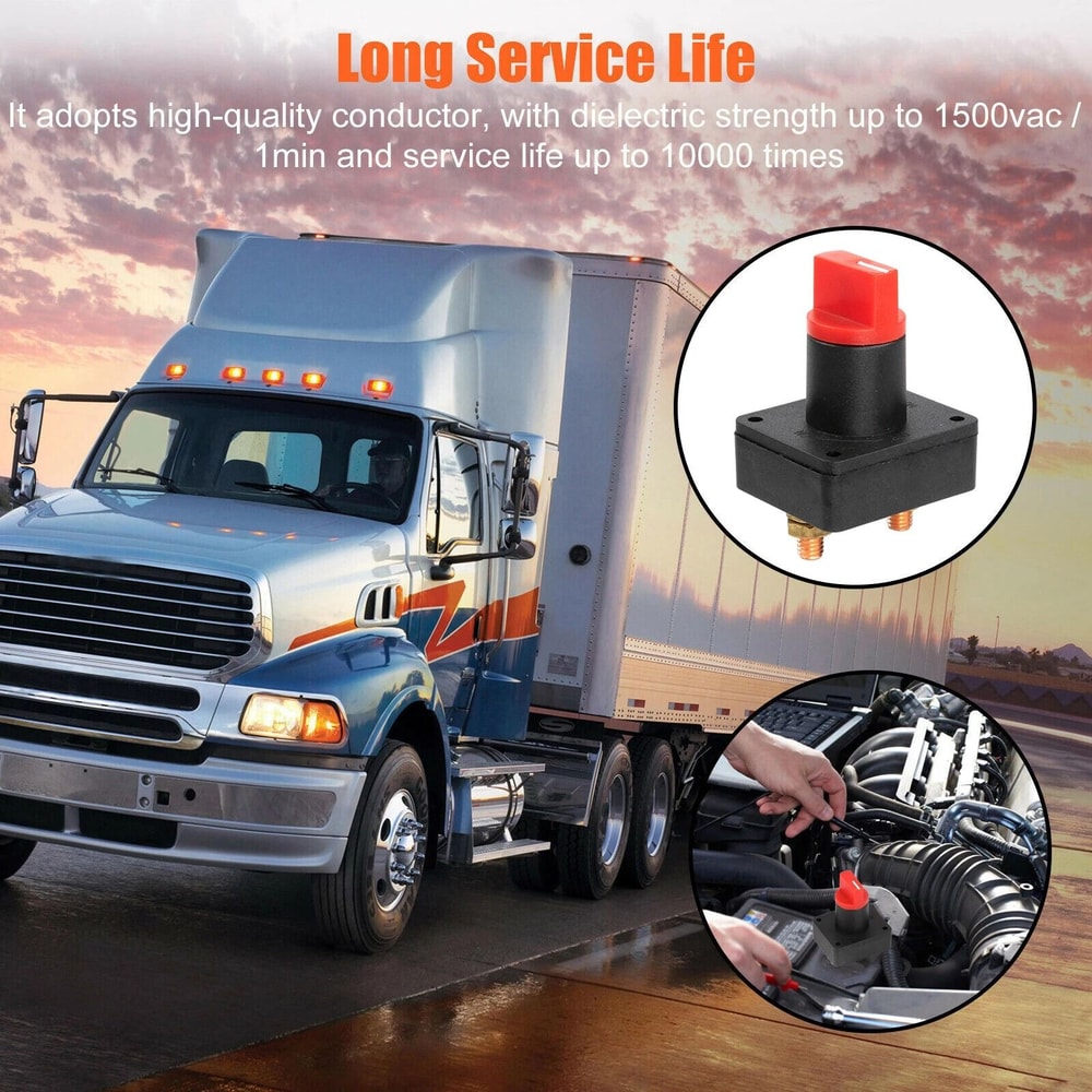 Battery Disconnect Switch Heavy Duty Battery Kill Switch For Car Boat RV Marine 3