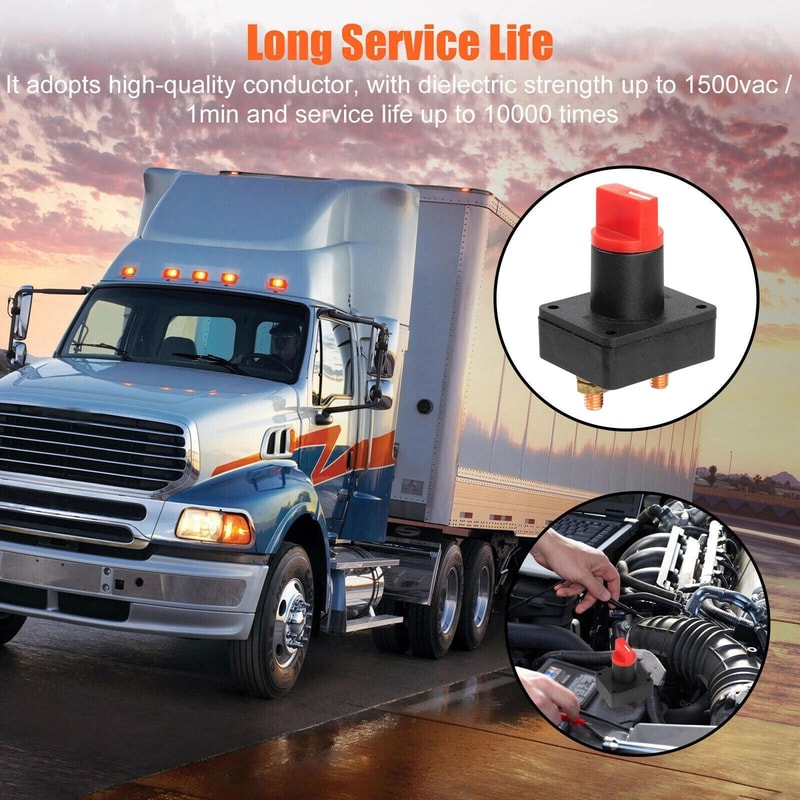 Battery Disconnect Switch Heavy Duty Battery Kill Switch For Car Boat RV Marine 3