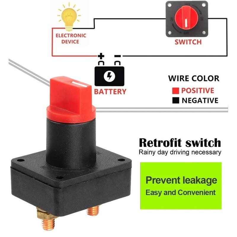 Battery Disconnect Switch Heavy Duty Battery Kill Switch For Car Boat RV Marine 6