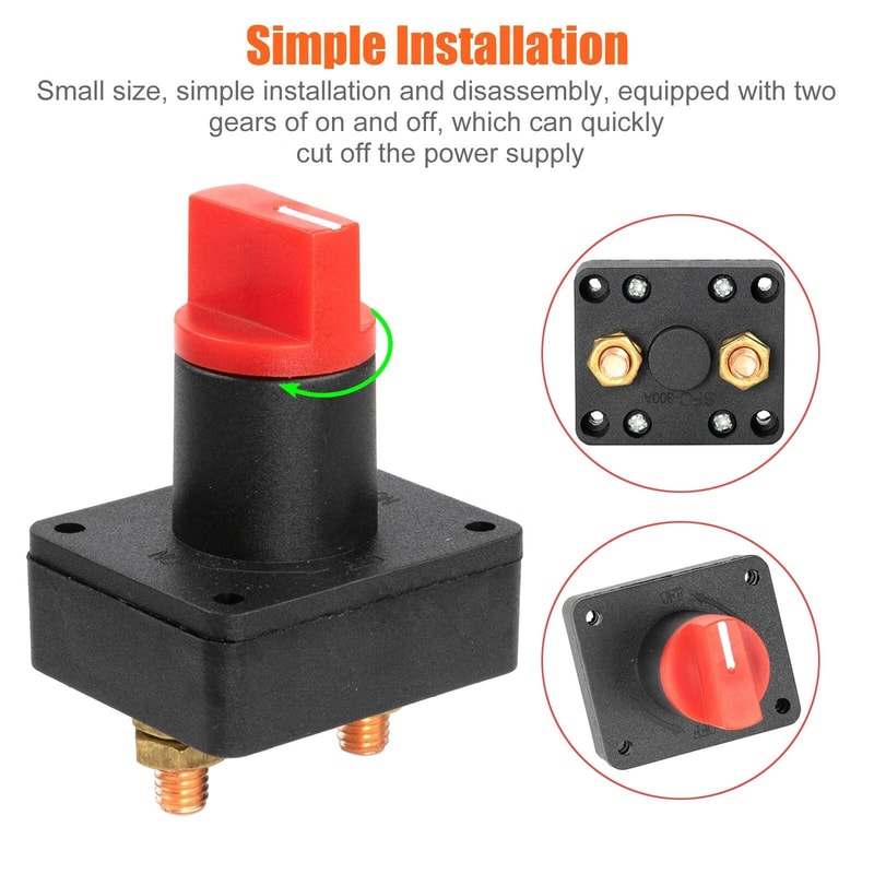 Battery Disconnect Switch Heavy Duty Battery Kill Switch For Car Boat RV Marine 7