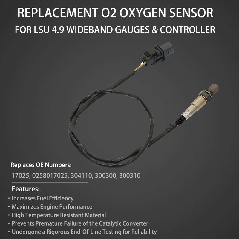 LSU Wideband O2 Sensor For AEM PLX 5