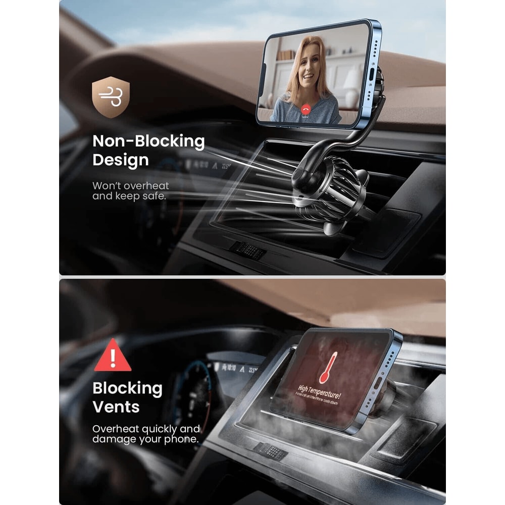 Magnetic Air Vent Car Phone Holder 360 Rotation Universal Mount 4
