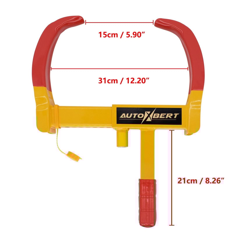 Universal Steel Wheel Clamp Lock For Car Trailer RV Boat 4