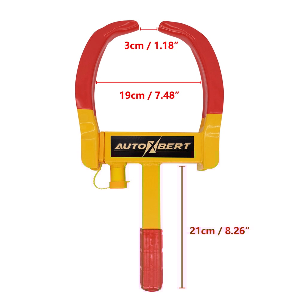 Universal Steel Wheel Clamp Lock For Car Trailer RV Boat 5