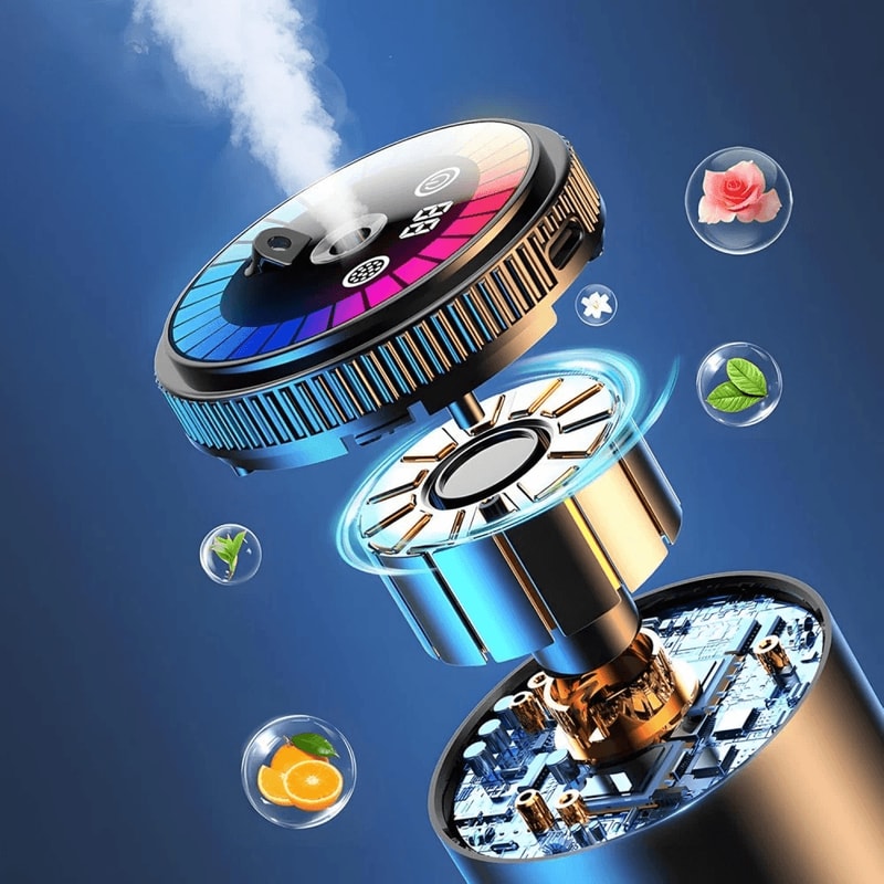 Smart Car Air Freshener Diffuser With Starry Sky Projection And Adjustable Scent 2