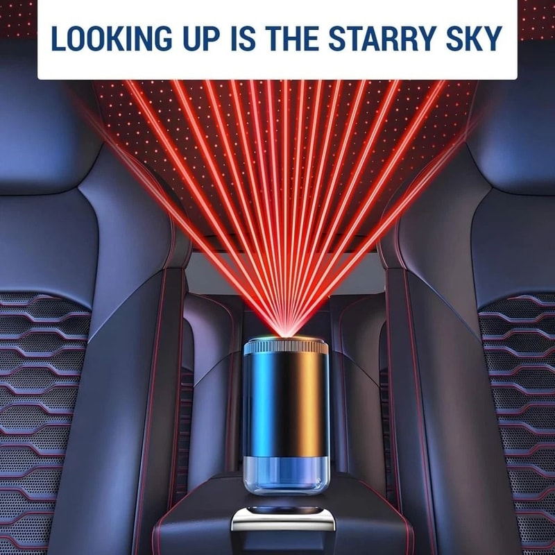 Smart Car Air Freshener Diffuser With Starry Sky Projection And Adjustable Scent 4