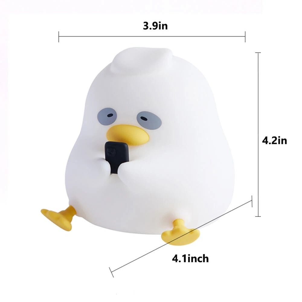 Duck Night Light For Kids 3 Level Dimmable Touch Lamp With Timer 11