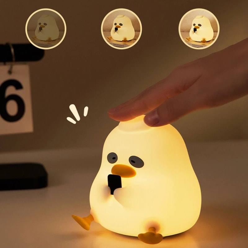 Duck Night Light For Kids 3 Level Dimmable Touch Lamp With Timer 2