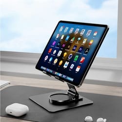 360 rotatable aluminum tablet stand for ipad and iphone