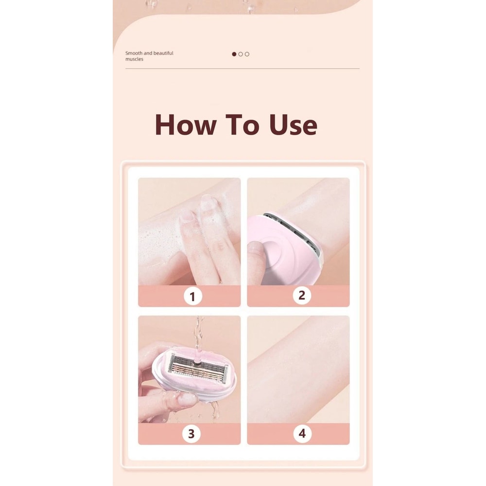 Portable Travel Razor For Women Mini 6 Blade Shaver 3