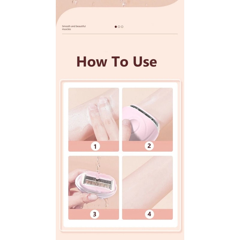 Portable Travel Razor For Women Mini 6 Blade Shaver 3