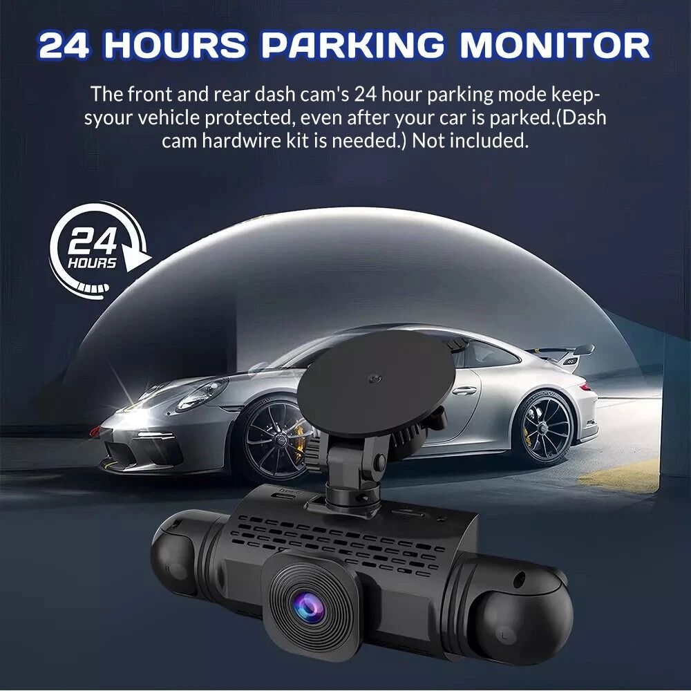 4 Channel 360 Dash Cam For Uber Trucks Front Rear Inside Cabin Camera 2