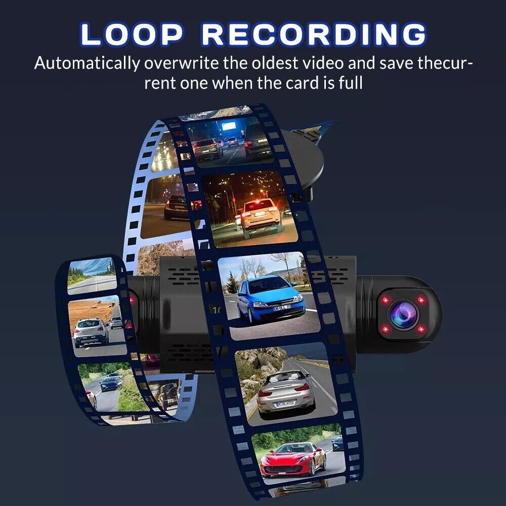 4 Channel 360 Dash Cam For Uber Trucks Front Rear Inside Cabin Camera 4