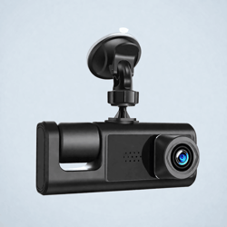 dual lens car dash cam with front/rear/inside video recorder and g sensor