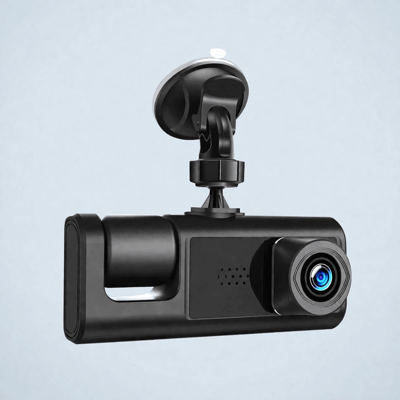Dual Lens Car Dash Cam With FrontRearInside Video Recorder And G Sensor 0