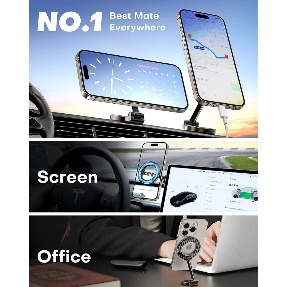 Magnetic Car Desktop Phone Mount With Magnetic Phone Holder Technology 3