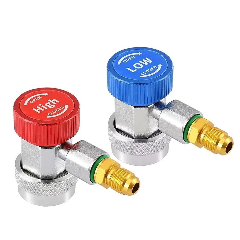 Premium Automotive AC Service Coupler Set Leak Proof HighLow Side AC Quick Coupler Adapter 1