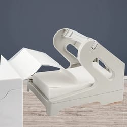 thermal shipping label holder for roll & fanfold labels desktop printer accessory