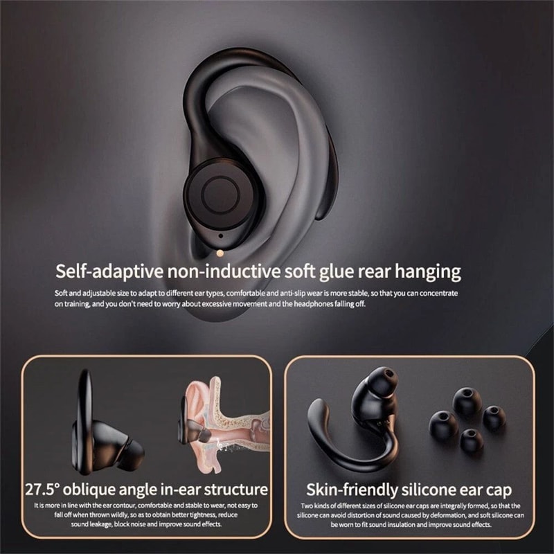 Wireless Bluetooth TWS Earbuds With Ear Hook Stereo Headphones 6