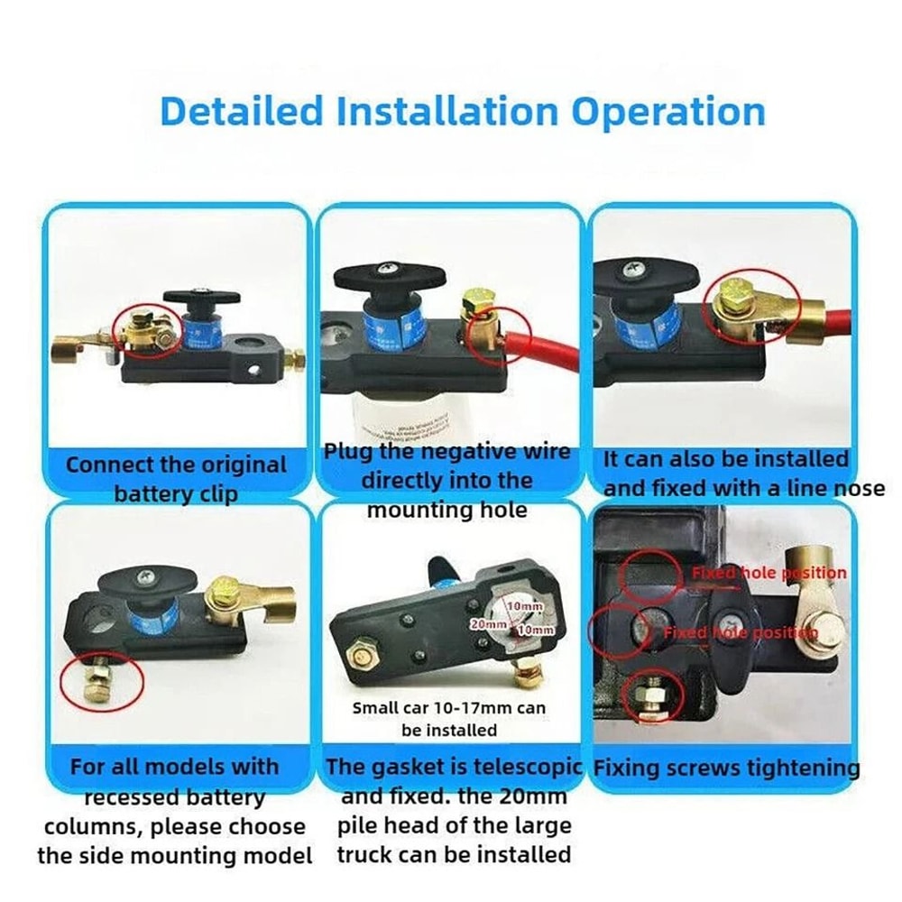 Heavy Duty Battery Cut Off Switch With Pure Copper Core For RVTruck Electrical Systems 1