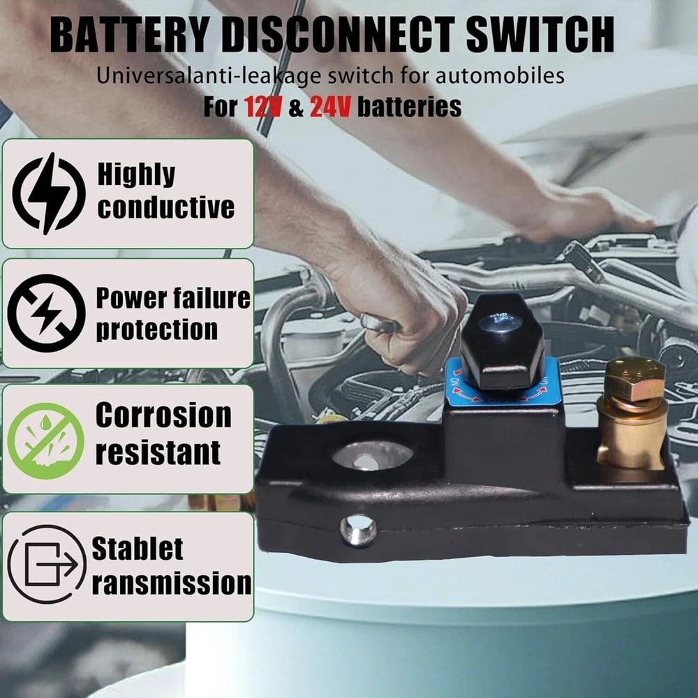 Heavy Duty Battery Cut Off Switch With Pure Copper Core For RVTruck Electrical Systems 10