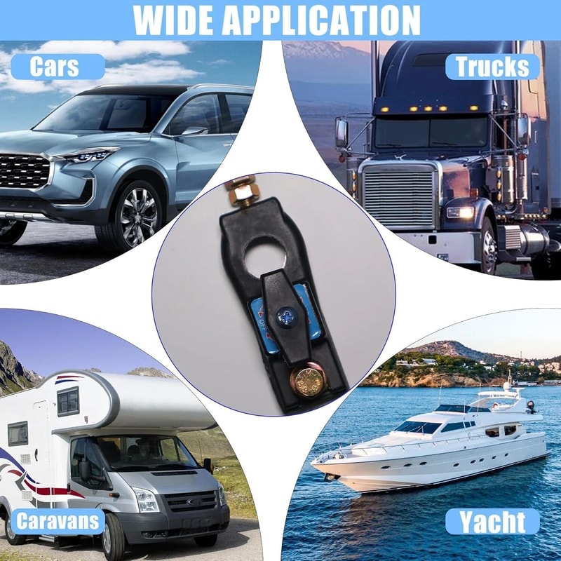 Heavy Duty Battery Cut Off Switch With Pure Copper Core For RVTruck Electrical Systems 8