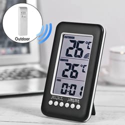 wireless digital thermometer for home indoor & outdoor use, range, lcd display, celsius/fahrenheit