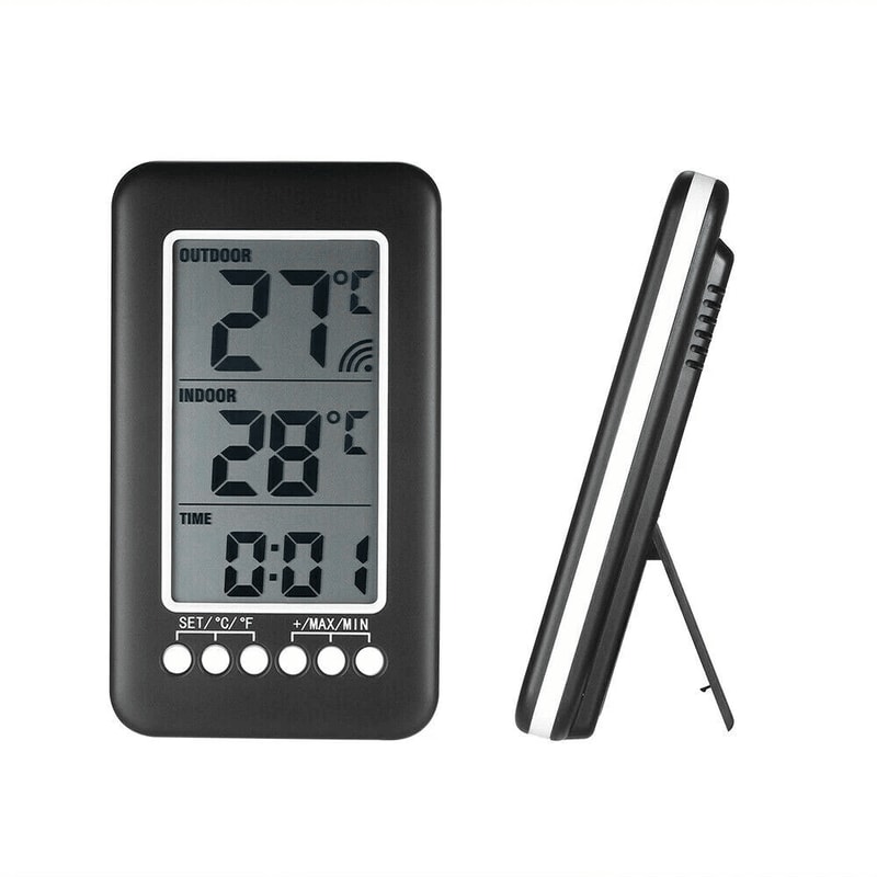 Wireless LCD Digital Thermometer With IndoorOutdoor Temperature Transmitter 2