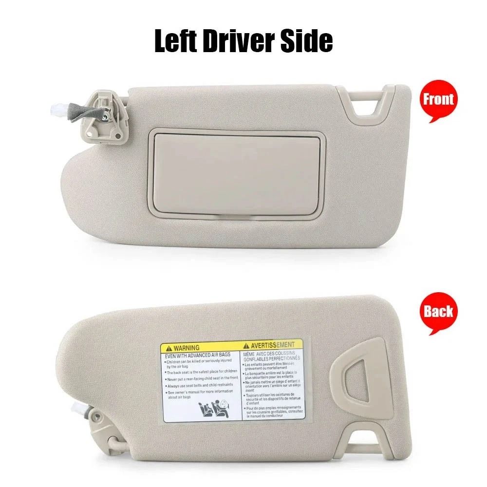 Beige Left Driver Side Sun Visor With Light For Nissan Altima 3