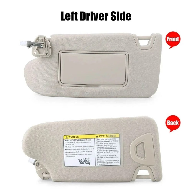 Beige Left Driver Side Sun Visor With Light For Nissan Altima 3