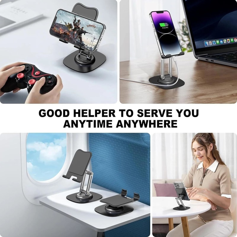 Foldable Adjustable Tablet Stand Desk Mount For IPhone And Android Phones 9