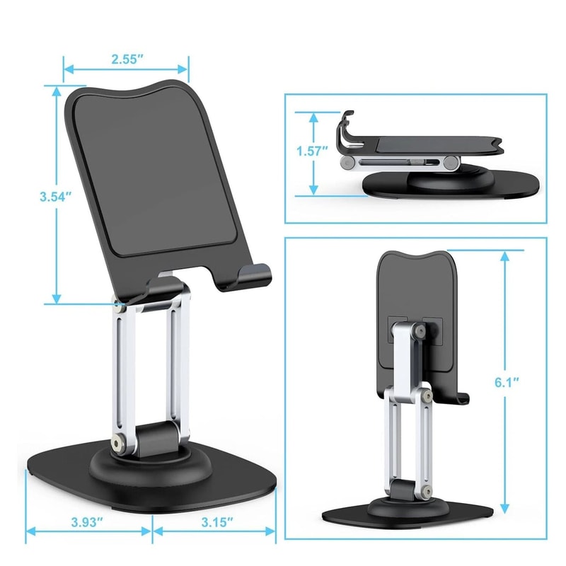 Foldable Adjustable Tablet Stand Desk Mount For IPhone And Android Phones 3