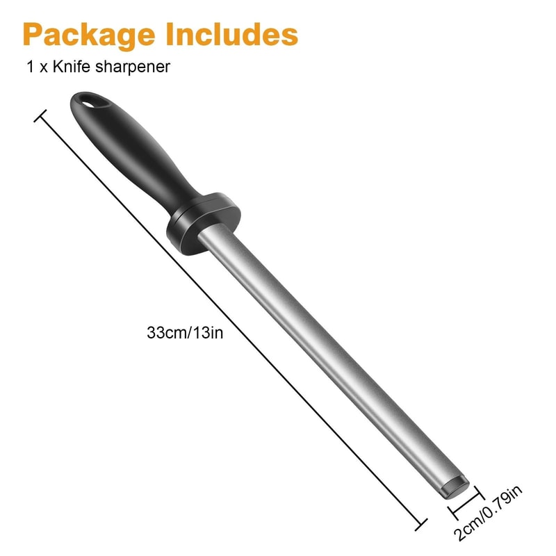 Diamond Knife Sharpener Rod 8in Precision Honing Tool For Chef Kitchen Knives 1