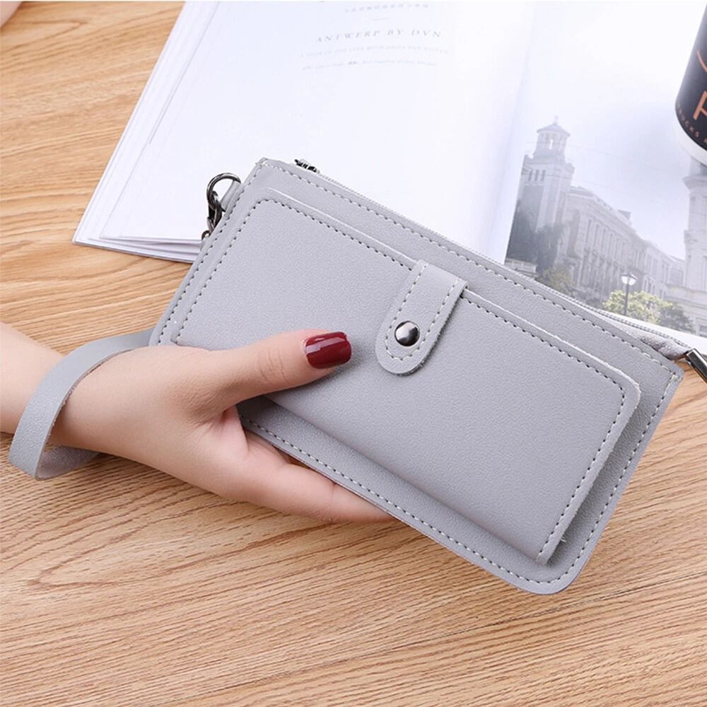 Womens Long Leather Wallet Clutch Purse With Card Holder Phone Pocket 6