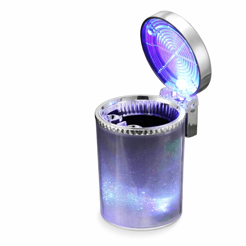 Car LED Smokeless Ashtray With Colorful Light Stylish Cigarette Holder For Vehicles 0