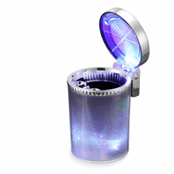 car led smokeless ashtray with colorful light stylish cigarette holder for vehicles