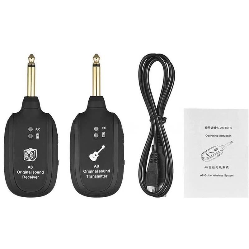 Wireless Guitar Bass System With Rechargeable Battery Transmitter Receiver Combo 5