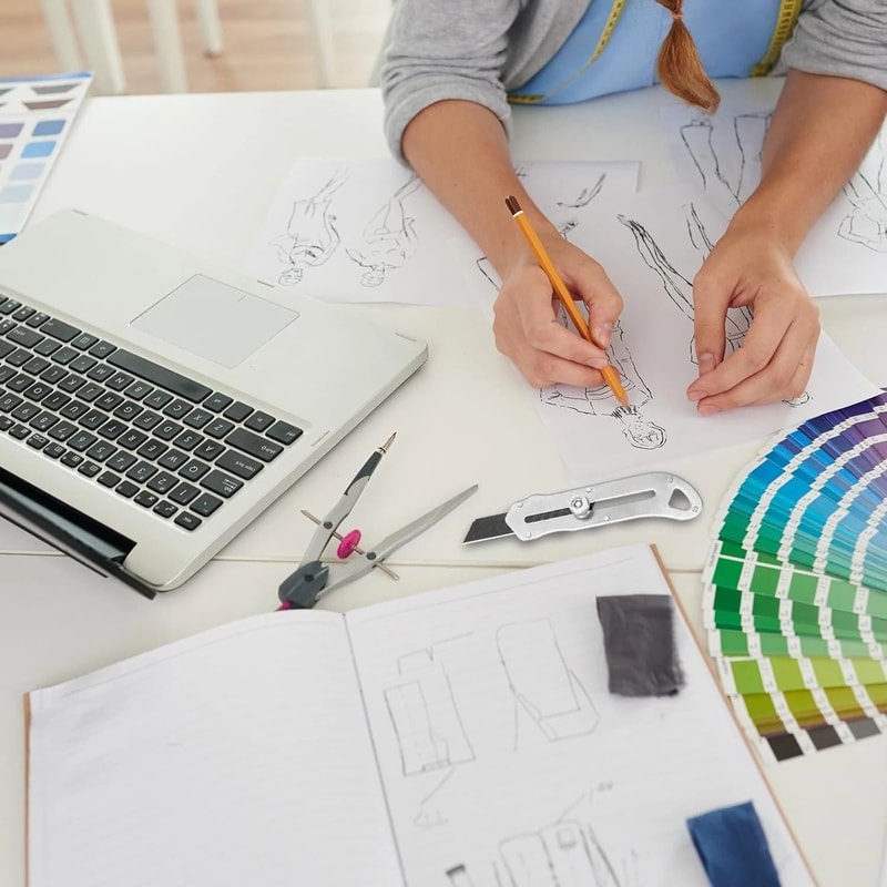 Heavy Duty Box Cutter Knife With Adjustable Length And Rust Resistant Handle 0