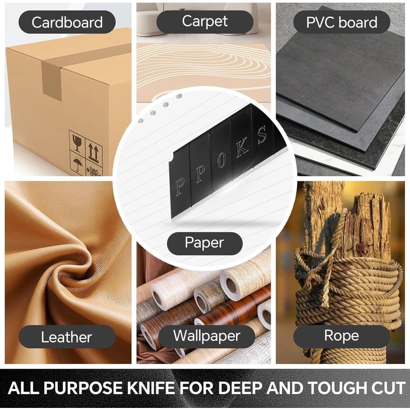 Heavy Duty Box Cutter Knife With Adjustable Length And Rust Resistant Handle 7