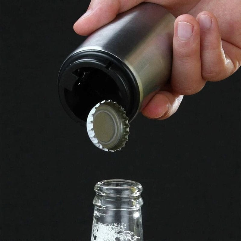 Automatic Beer And Soda Bottle Opener Stainless Steel Magnetic Cap Remover For Bar Use 5