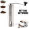 Manual Coffee Grinder With Ceramic Burr Stainless Steel Portable Coffee Mill 8