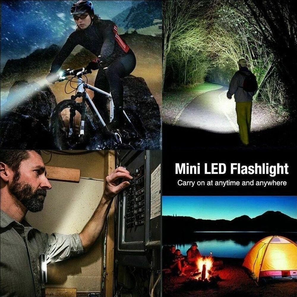 Compact USB Rechargeable Tactical LED Flashlight Super Bright Mini Torch With 3 Modes 2