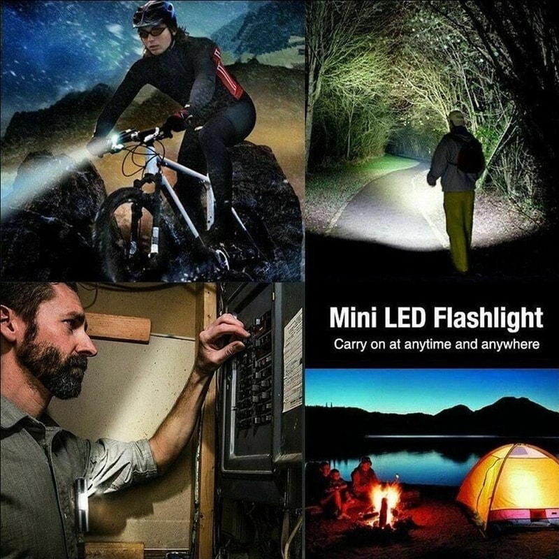 Compact USB Rechargeable Tactical LED Flashlight Super Bright Mini Torch With 3 Modes 2